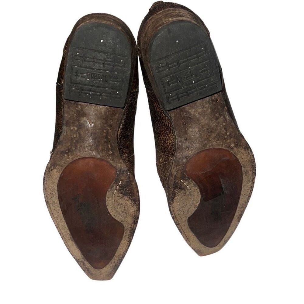 Corral Vintage Genuine Python Embroidered Leather… - image 9